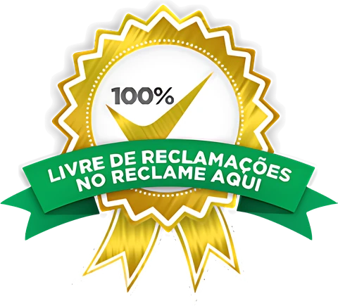 Selo 100% livre de reclamações no Reclame Aqui